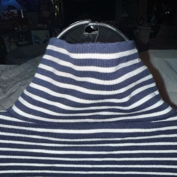 Talbots Striped Knit Zip Front Jacket - Picture 4 of 8